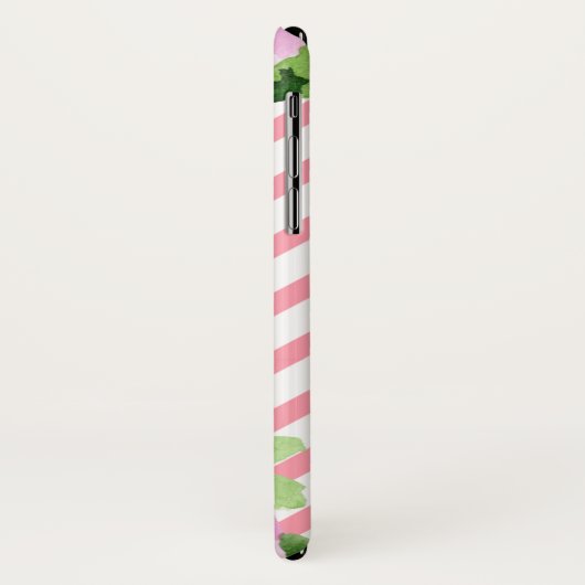 Monogramme sur Floral iPhone X Coque (Dos/Gauche)