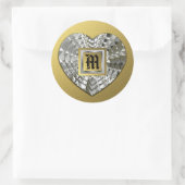 Monogramme Sur Les Phoques Et Stickers Or Diamond (Sac)