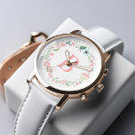 Monogramme sur mesure de la couronne florale<br><div class="desc">Design élégant et chic montre dispose d'une belle couronne florale aux couleurs pastel et peut être personnalisée avec votre nom,  monogramme,  initial,  ou tout texte de votre choix.</div>