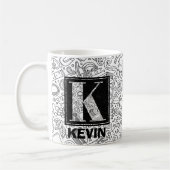 Monogramme sur mesure - Lettre K Café Mug (Gauche)