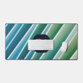 Monogramme sur mesure Mat de bureau Abstrait bleu (Clavier et souris)