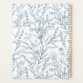 Monogramme sur mesure Toile bleu bleu Floral 2025 (Dos)