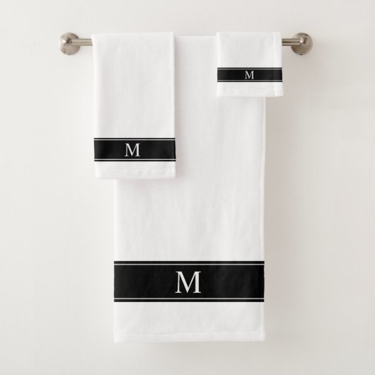 Monogramme sur minimalisme noir et blanc (En situation)