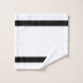 Monogramme sur minimalisme noir et blanc (Gant de toilette)
