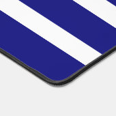 Monogramme sur rayures bleues et blanches (Coin)
