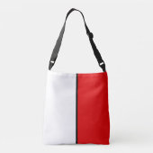 Monogramme sur sac carrossable rouge et blanc (Dos)