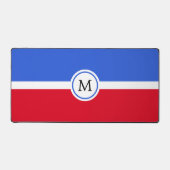 Monogramme sur Sapphire Enchantant Bleu, Rouge & B (Recto)