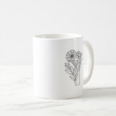 Monogramme T Mug de café initial (Devant droit)