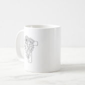 Monogramme T Mug de café initial (Devant gauche)