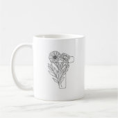 Monogramme T Mug de café initial (Gauche)