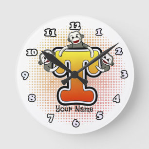 Monogramme T Sock Monkey Horloge
