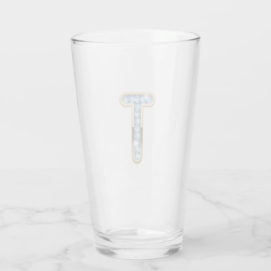 Monogramme T - Verre de 16 oz (Dos)