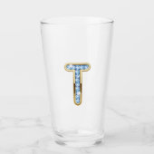 Monogramme T - Verre de 16 oz (Devant)