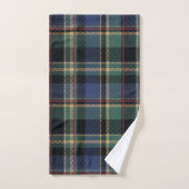 Monogramme Tartan Bleu Nuit Vert ID1141B (Serviette à main)
