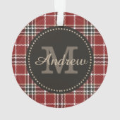 Monogramme Tartan Plaid sur mesure Modèle de vacan (dos)