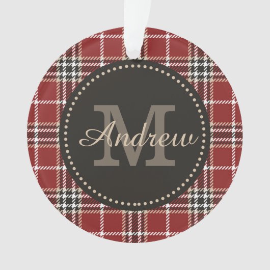 Monogramme Tartan Plaid sur mesure Modèle de vacan (devant)