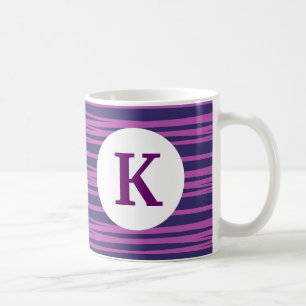 Monogramme Tasse de café imprimée sur mesure Purpl