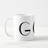 Monogramme tasse moderne noire et blanche de G (Gauche)