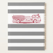 Monogramme tendance camion de pompiers rouge à ray (Dos)