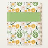 Monogramme tendance girly floral vert jaune (Dos)