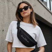 Monogramme Tendance | Nom de Script Noir Moderne
