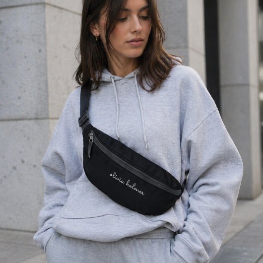Monogramme Tendance | Nom de Script Noir Moderne