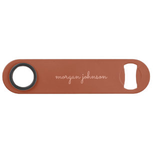 Monogramme tendance   Orange brûlé + Nom du script