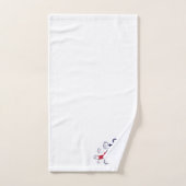 monogramme tourbillonnant d'ancre du bateau nautiq (Serviette à main)