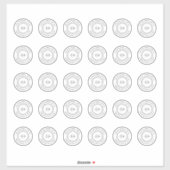 Monogramme transparent Effacer les étiquettes d'ad (Feuille)