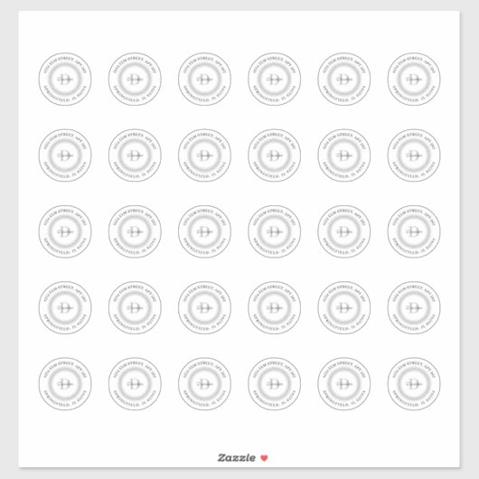 Monogramme transparent Effacer les étiquettes d'ad (Feuille)