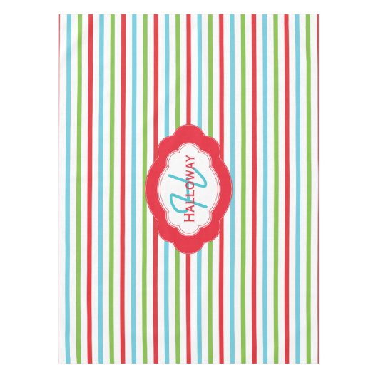 Monogramme Trappe horizontale Nappe de Noël (Devant)