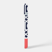 Monogramme Treillis Navy et Corail (Côté gauche)