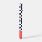 Monogramme Treillis Navy et Corail (Côté droit)
