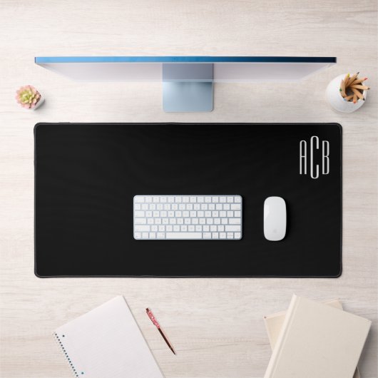 Monogramme trois lettres noir et blanc en haut à d (Bureau 1)