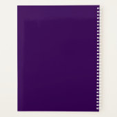Monogramme trois lettres violet foncé et blanc (Dos)