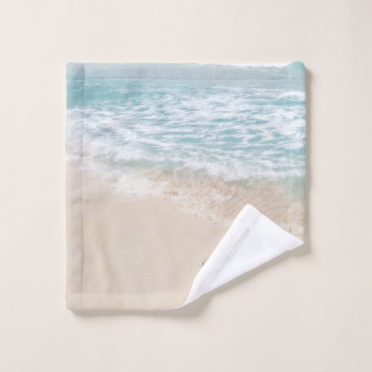 Monogramme Tropical Beach Heart (Gant de toilette)