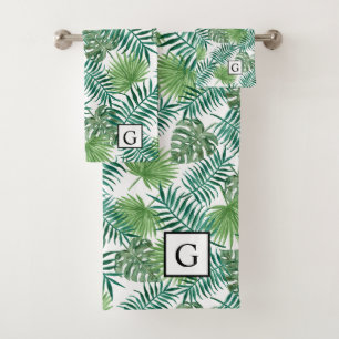 Monogramme tropical de la fronde de paume