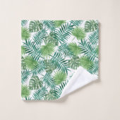 Monogramme tropical de la fronde | de paume (Gant de toilette)