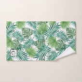 Monogramme tropical de la fronde | de paume (Serviette à main)