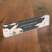 monogramme tropical élégant floral bureau Plaque s (Taille)