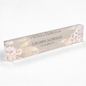 monogramme tropical élégant floral bureau Plaque s