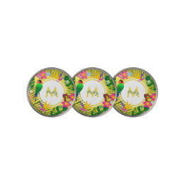 Monogramme tropical Fleurs de jungle Monogramme ja