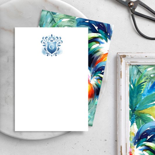 Monogramme Tropical Merci Cartes Majestic Crest