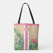 Monogramme tropical Sac fourre-tout de jute Faux B (Dos)