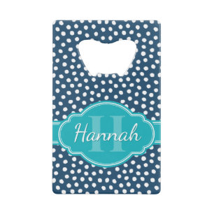 Monogramme Turquoise de Motif à pointes blanches d