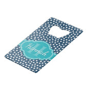 Monogramme Turquoise de Motif à pointes blanches d (Devant Angle)