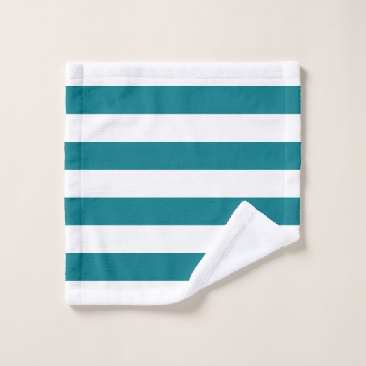 Monogramme turquoise élégant d'Ancre (Gant de toilette)