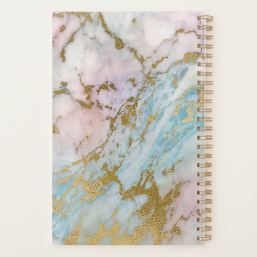 Monogramme Turquoise en marbre clair (Dos)