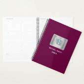 Monogramme turquoise et gris Nom blanc Année Argen (Devant avec enveloppe)