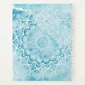 Monogramme Turquoise marbre bleu Mandala 2023 2024 (Dos)